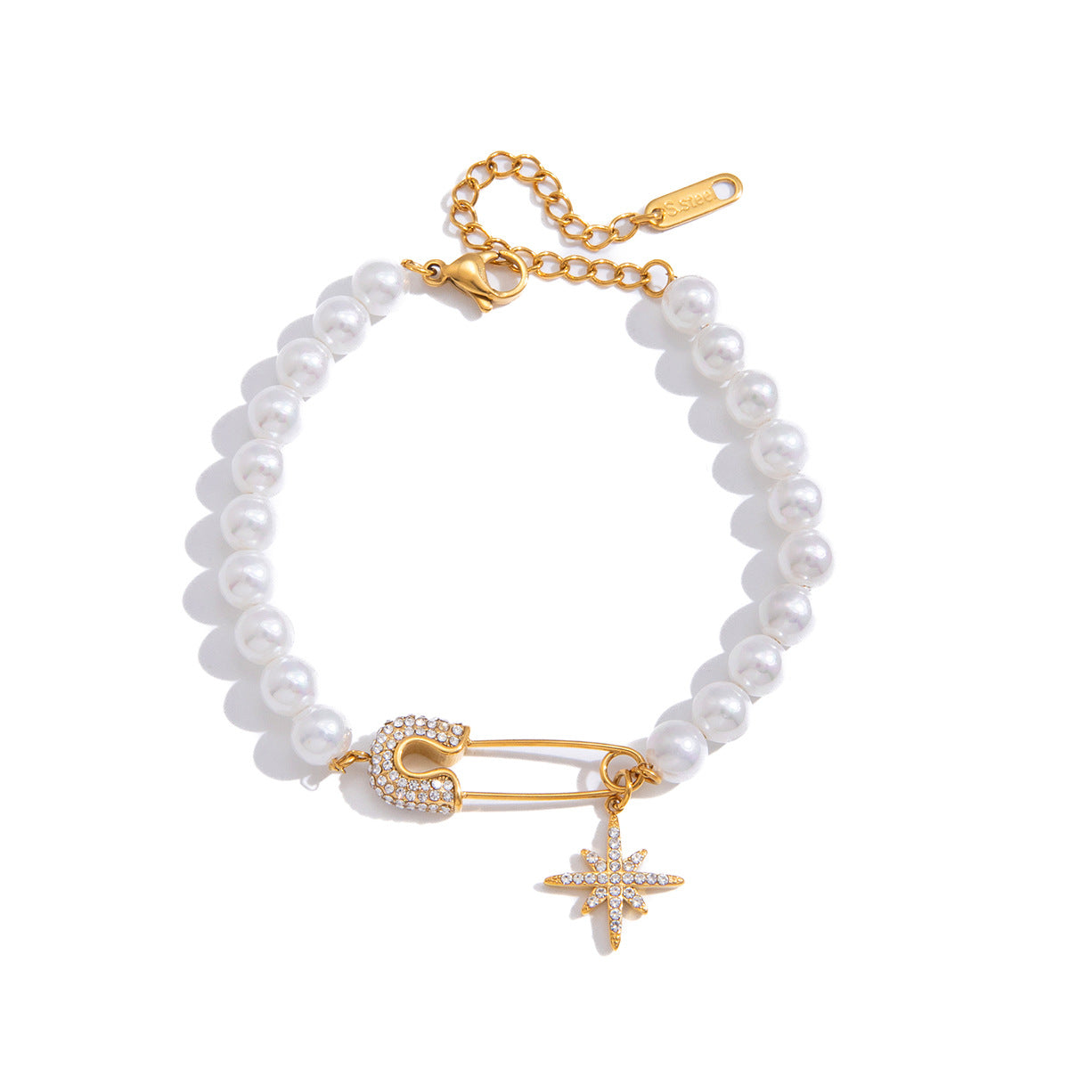 Armband met parel en sterretje