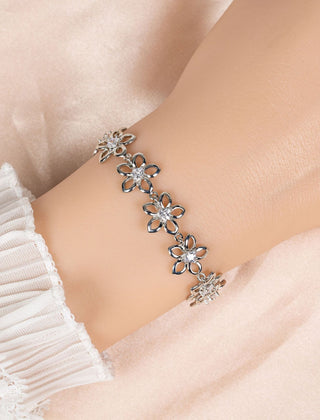 Armband met bloem klavertje