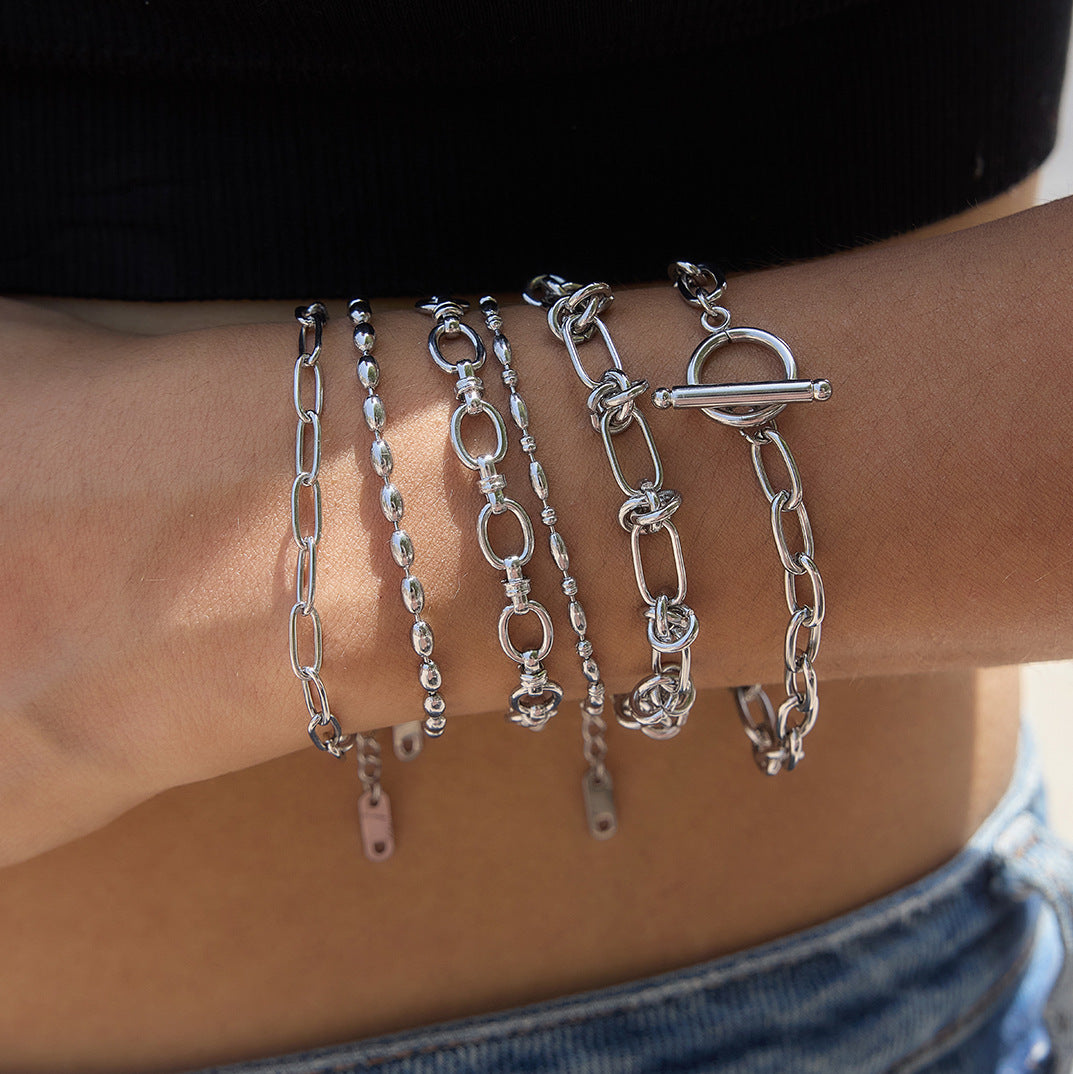 Zilveren schakelarmband of ketting