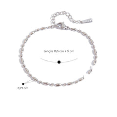 Zilveren schakelarmband of ketting