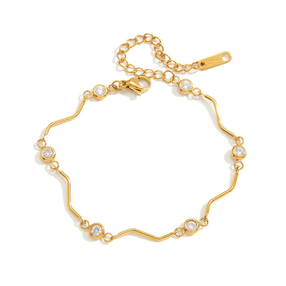 Schakelarmband met zirkonia