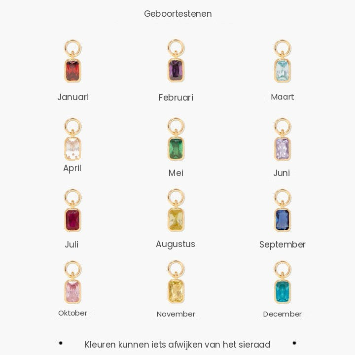 Kralenarmband met geboortesteen en kruisje