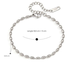 Zilveren schakelarmband of ketting