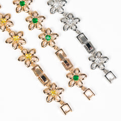 Armband met bloem klavertje