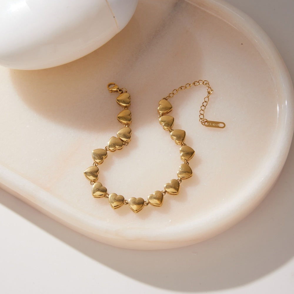 Armband met hartjes