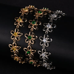 Armband met bloem klavertje
