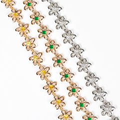 Armband met bloem klavertje