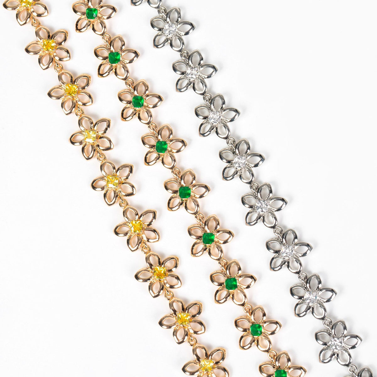 Armband met bloem klavertje