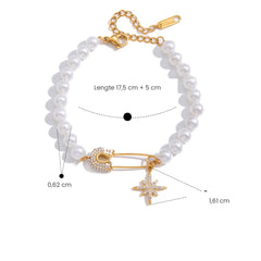 Armband met parel en sterretje