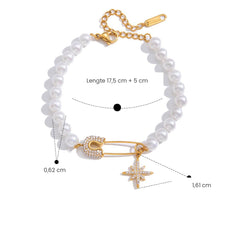 Armband met parel en sterretje