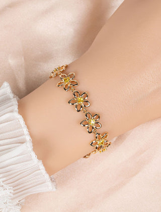 Armband met bloem klavertje