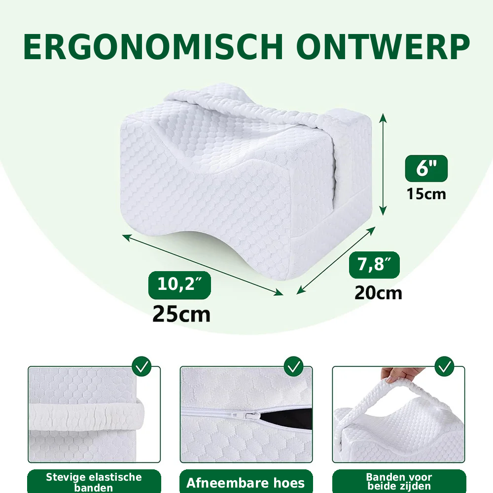 Ontwerp en afmetingen van het kniekussen
