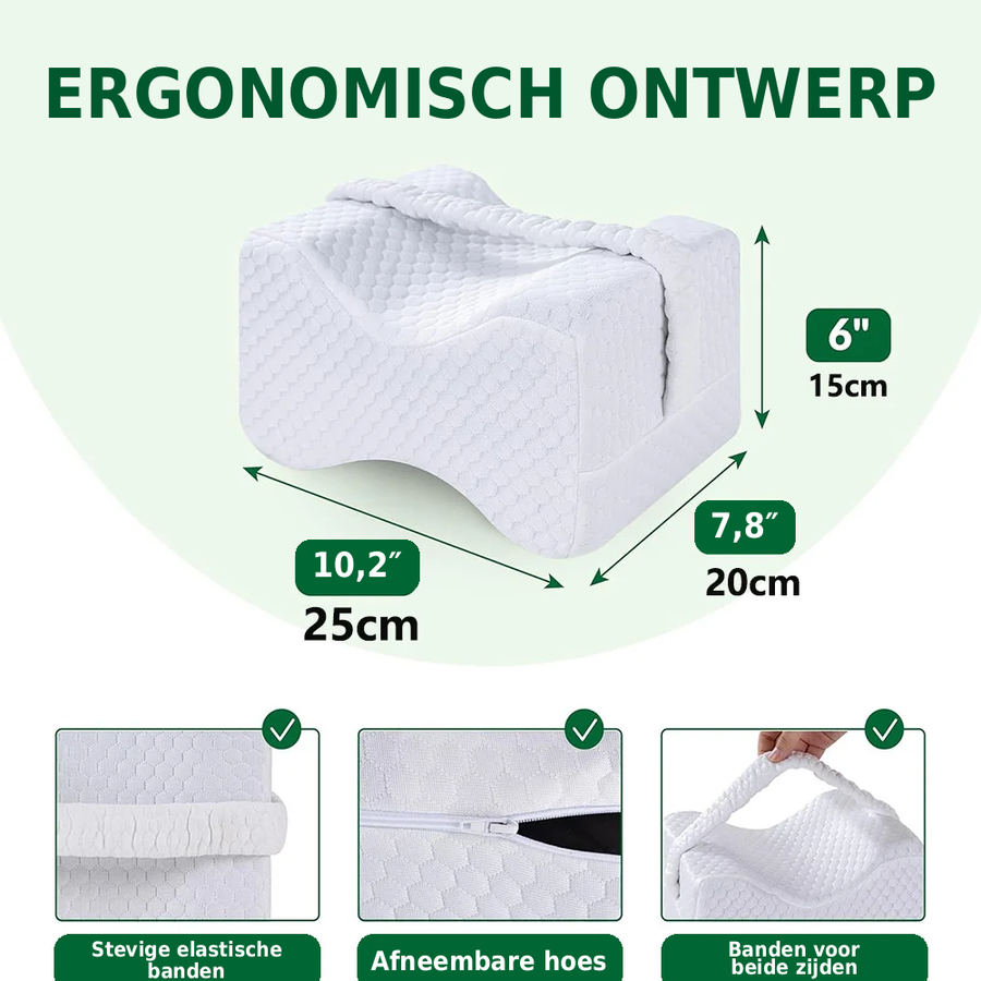 Ontwerp en afmetingen van het kniekussen
