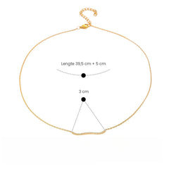 Gouden ketting met klavertjes