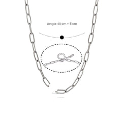 Zilveren schakelarmband of ketting