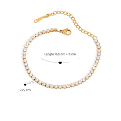 Schakelarmband met zirkonia
